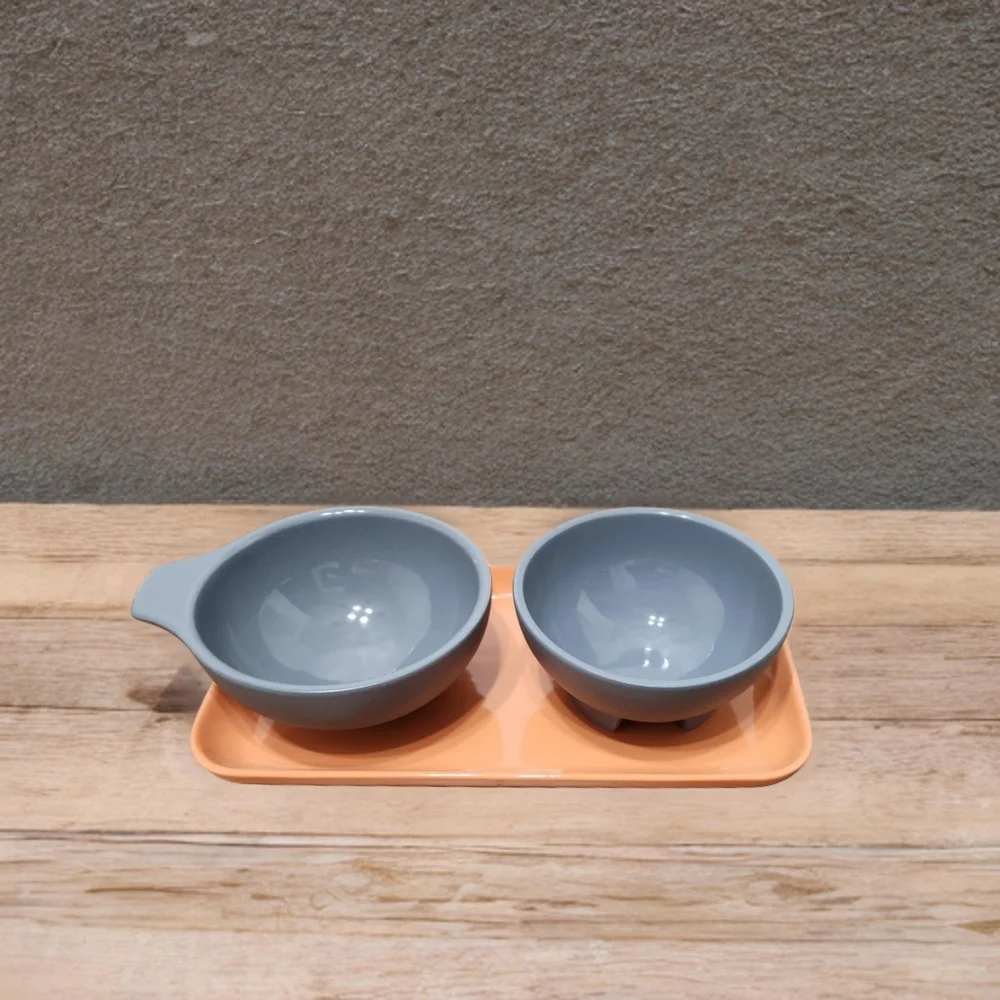 IKEA Ceramic Bowls 3 pcs with tray